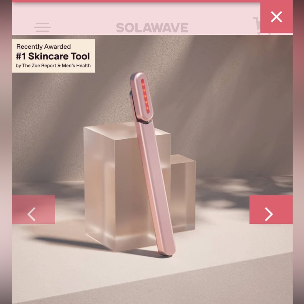 Solawave Red Light/ Microcurrent Therapy Wand